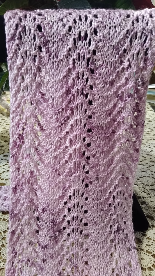 Feather & Fan Scarf - Knitting