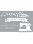 Oh Sew Clean Brush and Cloth Set Gray