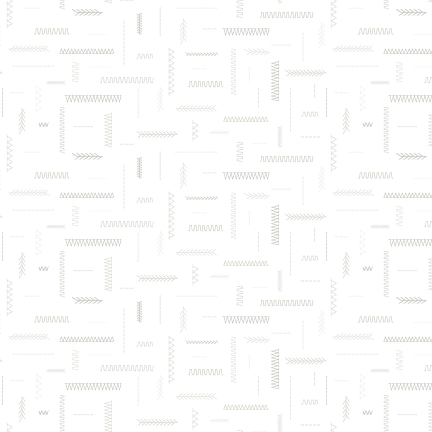 In Stitches - White-on-White