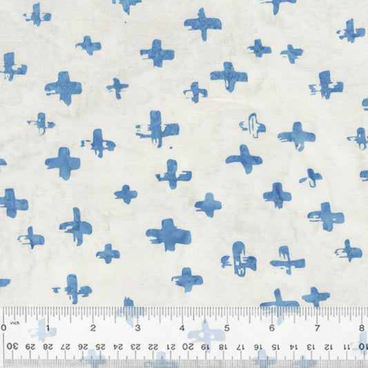Indigo Batik 2.0 - Crosses - White