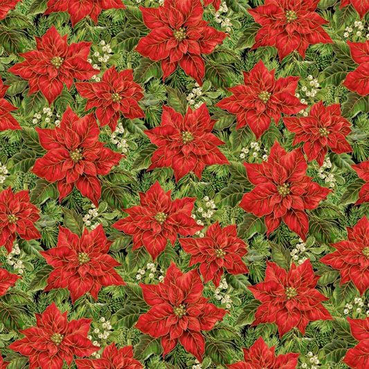 Joyful Metallic - Poinsettia & Leaves
