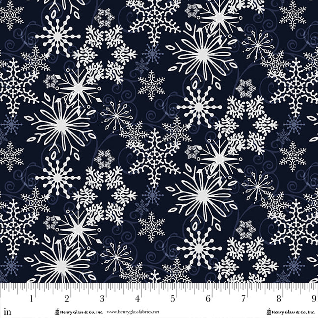 Joyful Snowmen - Snowflakes - Navy