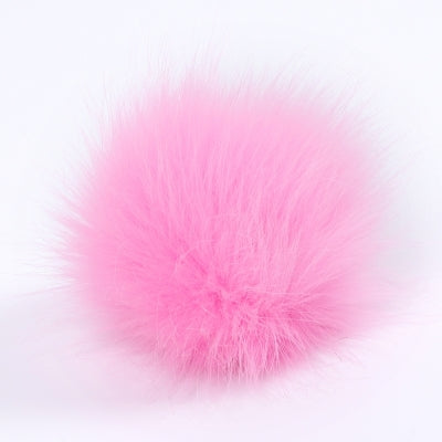 Jumbo Pom Pom w/Snap - Pink