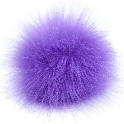 Jumbo Pom Pom w/Snap - Purple