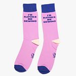 Socks - I'd Rather be Sewing - Purple