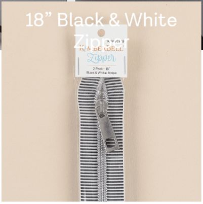 Pre-Order - Kimberbell - Black & White Striped Zipper 2 Pack