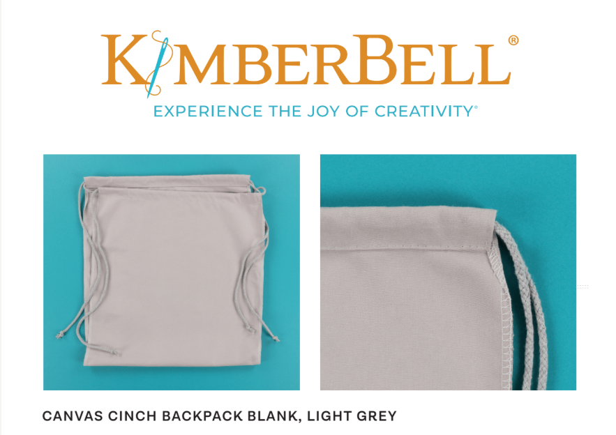 Canvas Cinch Backpack - Light Grey
