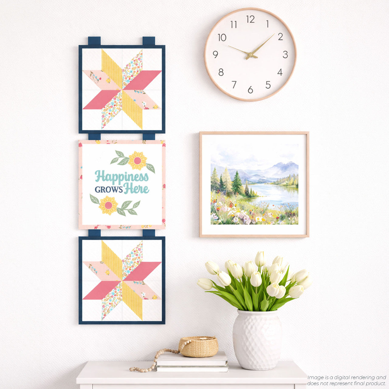 Pre-Order - Kimberbell - Happiness Grows Wall Hanging - Design Card