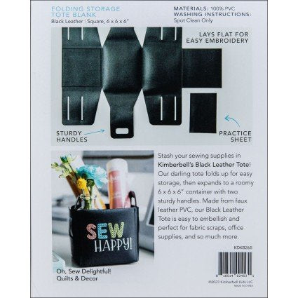 Folding Storage Tote Blank - Black