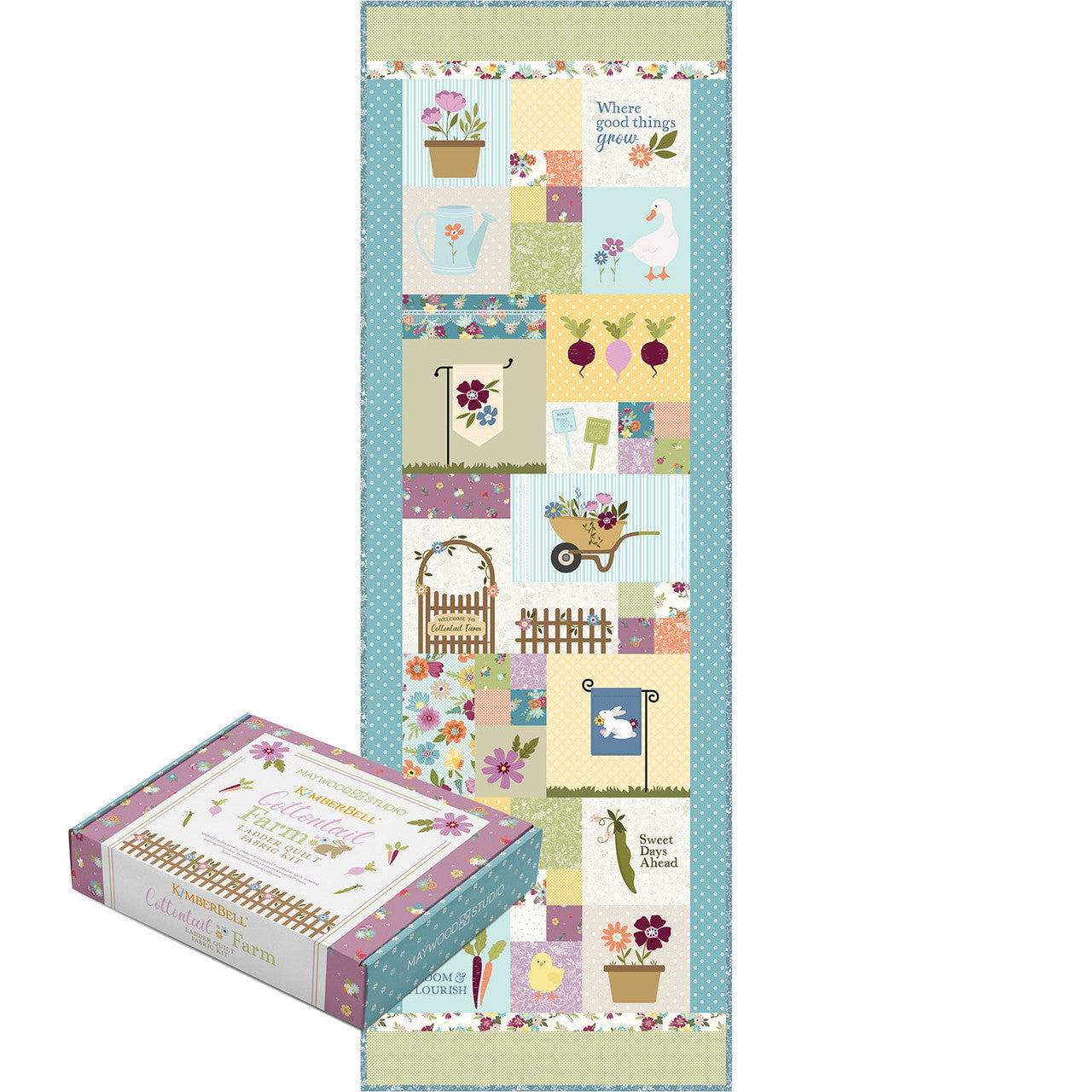 Pre-Order - Kimberbell - Cottontail Farm Ladder Quilt - Fabric Kit