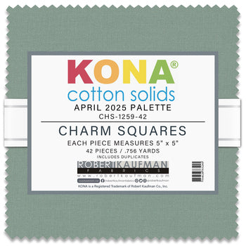 Kona Solid Charm Square - April