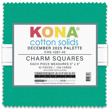 Kona Solid Charm Square - December