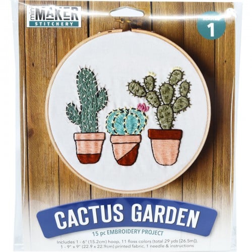 Cactus Garden Embroidery Kit