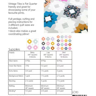 Vintage Tiles - Quilt Pattern