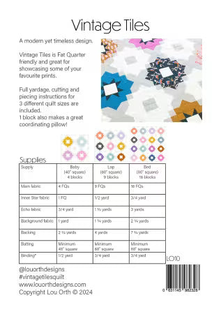 Vintage Tiles - Quilt Pattern