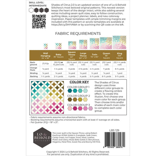 Shades of Citrus - Quilt Pattern