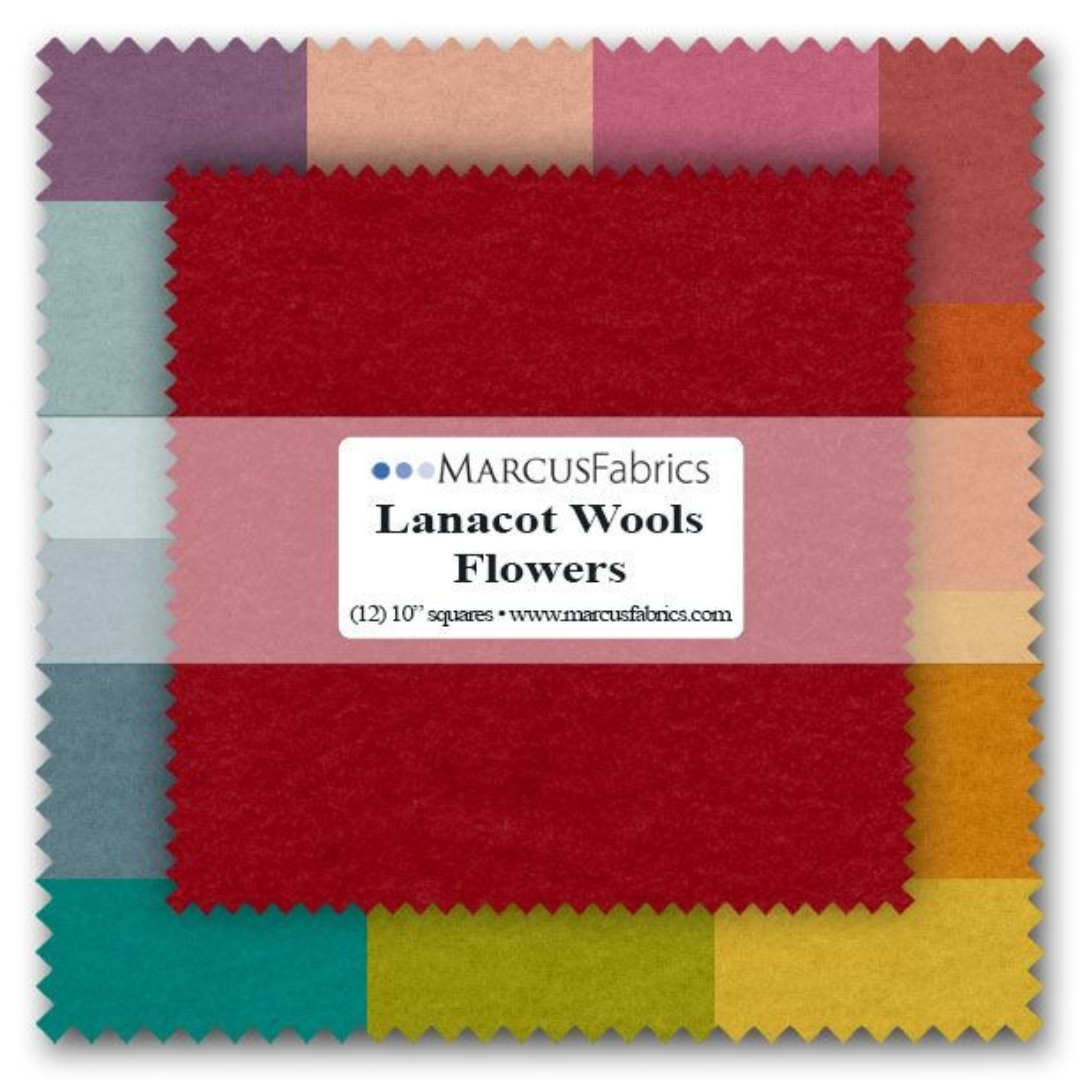 LanaCot Wool - 10" Squares - Flowers