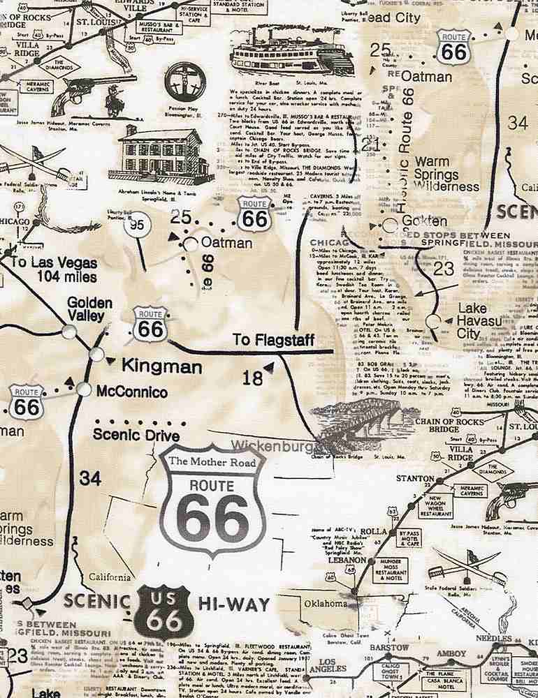 Map of Route 66