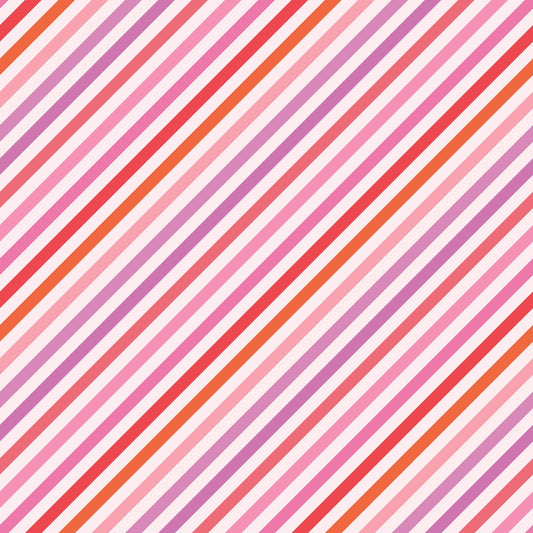 Sweet Shoppe - Bias Stripes - Pink