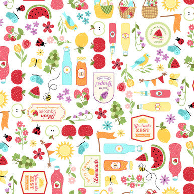 Sippin' On Sunshine - Focal Print - White