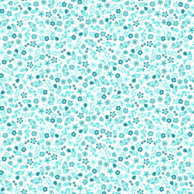 Sippin' On Sunshine - Packed Ditzy - Aqua Blue