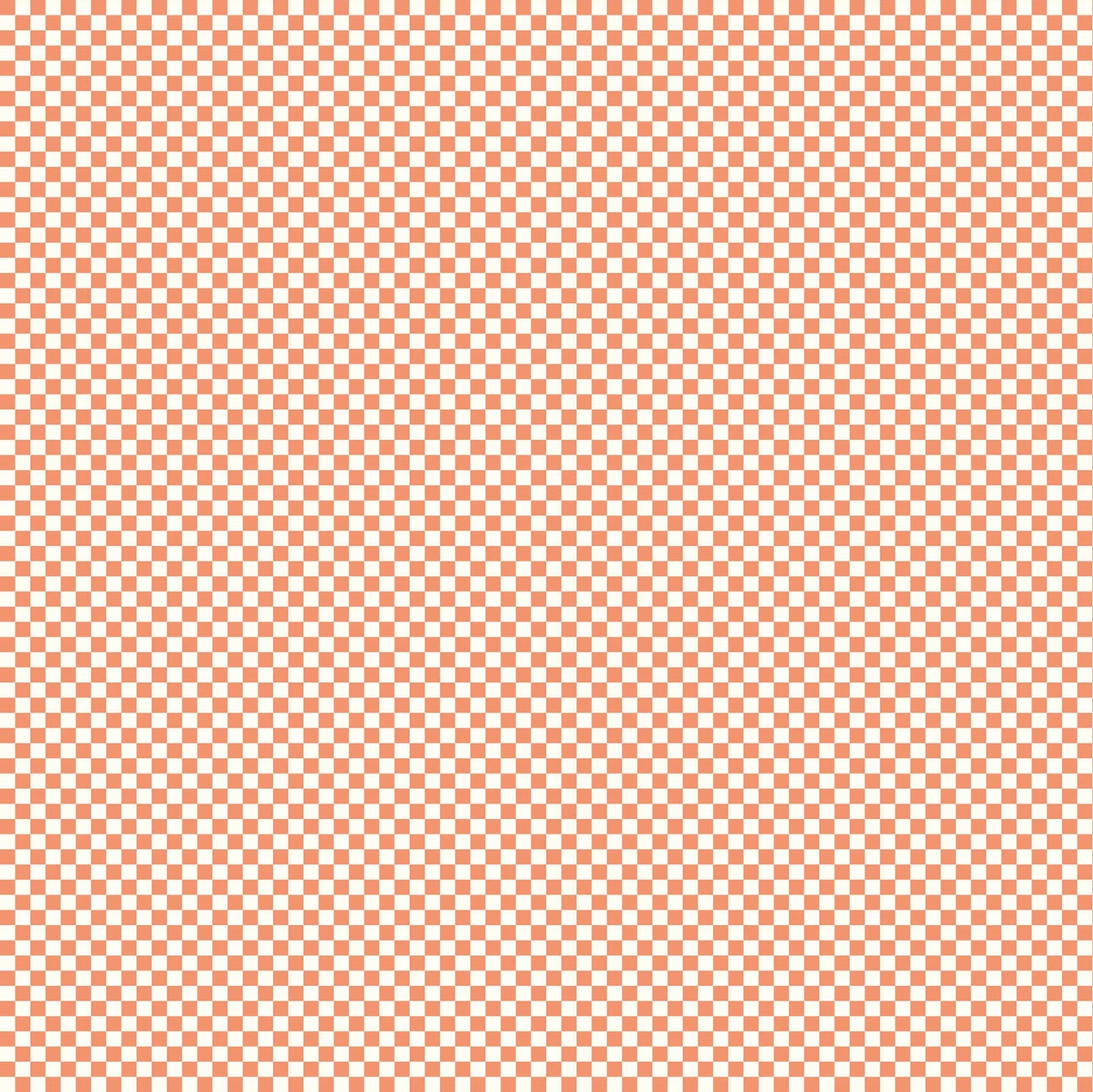 Checkered pattern with alternating cream and orange squares