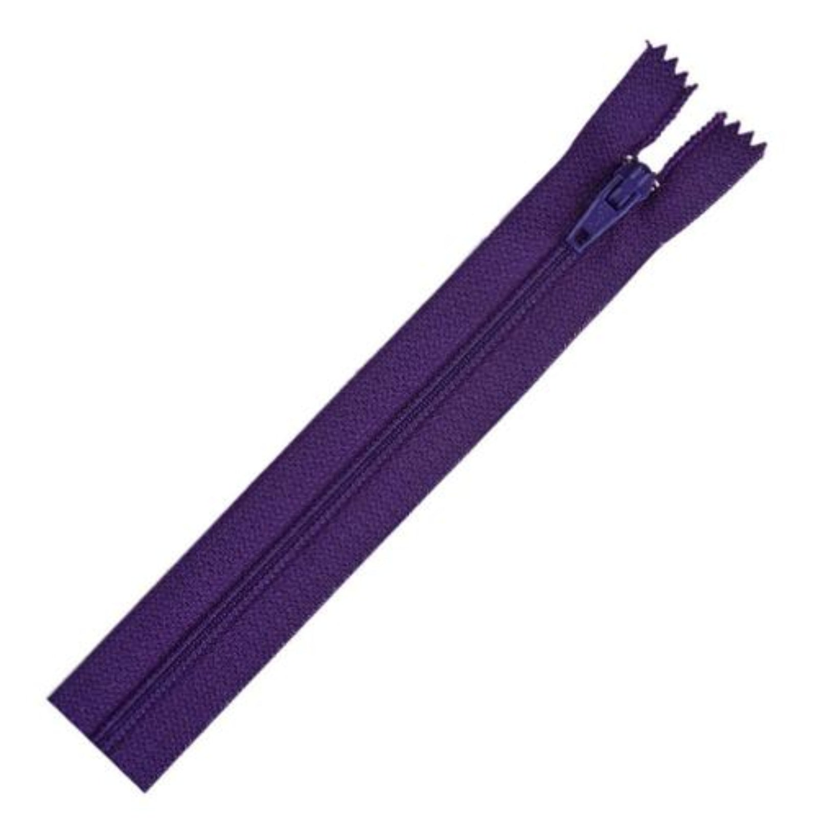 12" purple zipper