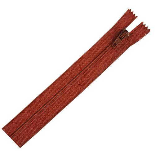 All-Purpose Polyester Coil Zipper 14in Rust
