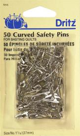 Curved Safety Pins Sz1 50ct