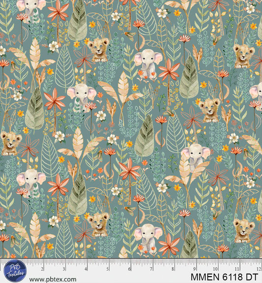 Mini Menagerie - Packed Animal Allover - Blue