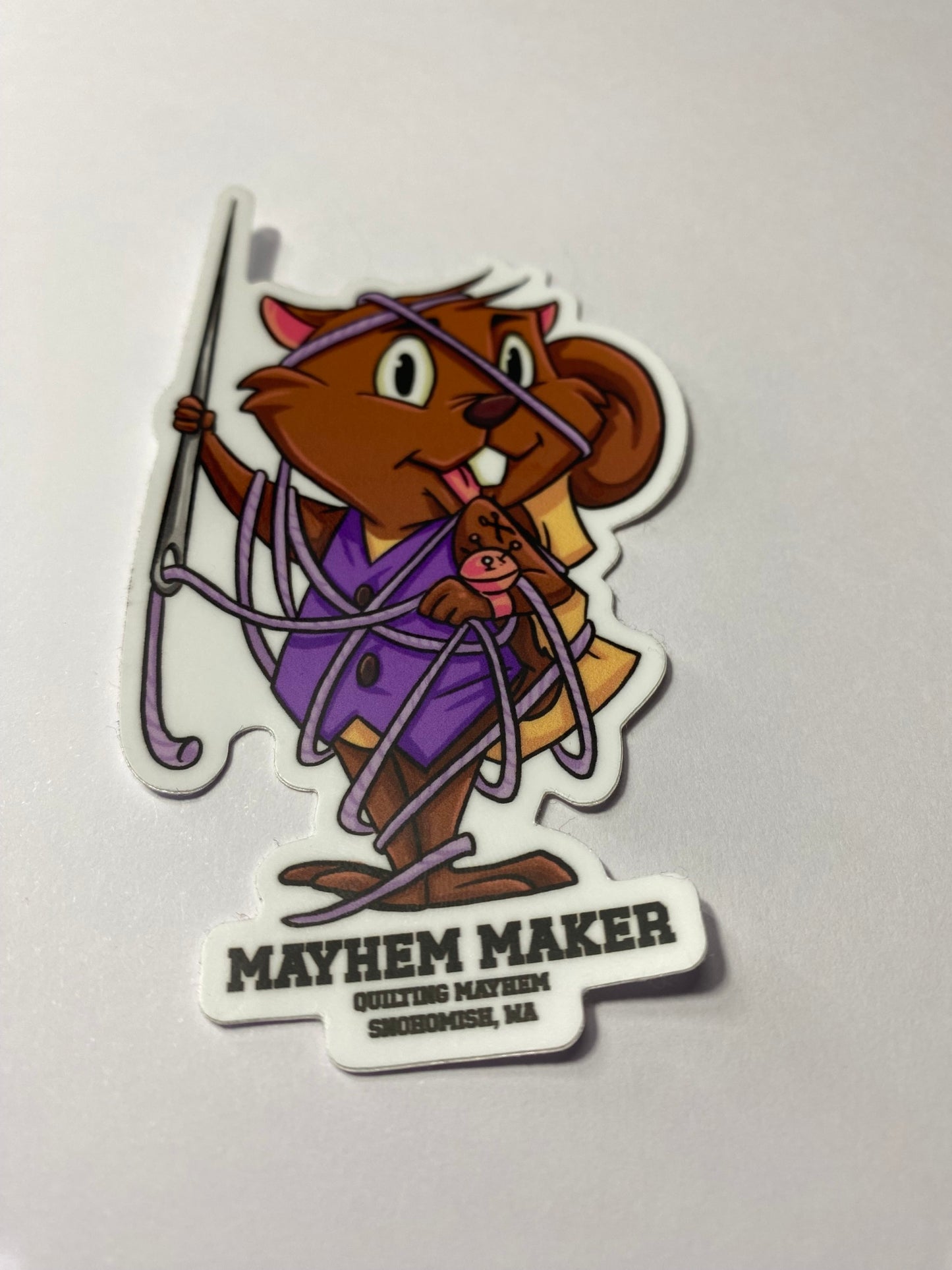 Mayhem Maker Squirrel Sticker