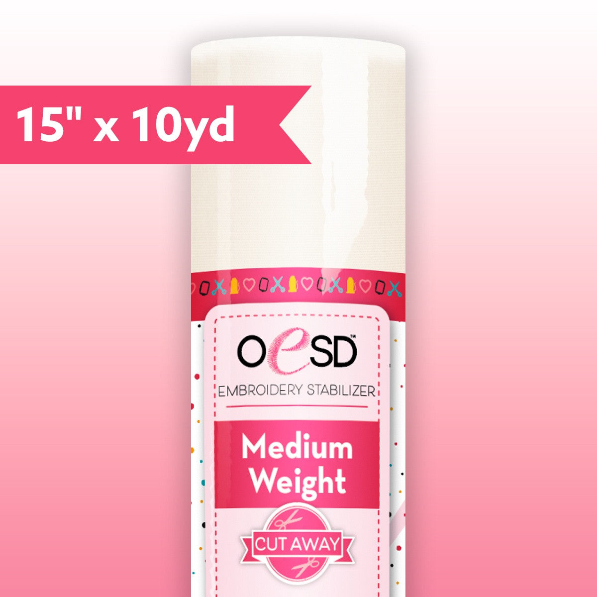 Medium Weight CutAway White - 2.0oz - 15" x 10 yards