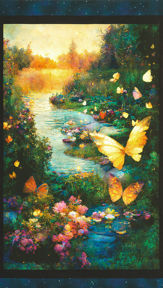 Night Fable - Garden - Butterflies - Panel