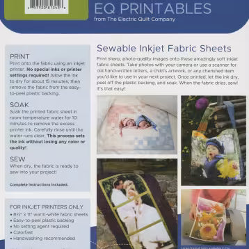 EQ Printables Inkjet Fabric Sheets
