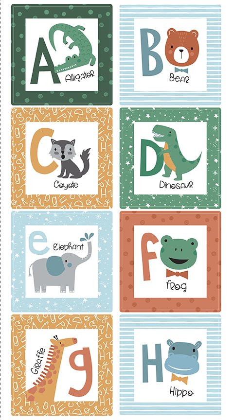 Alphabet Zoo - Pillow Panel