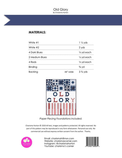 Old Glory- Quilt Pattern