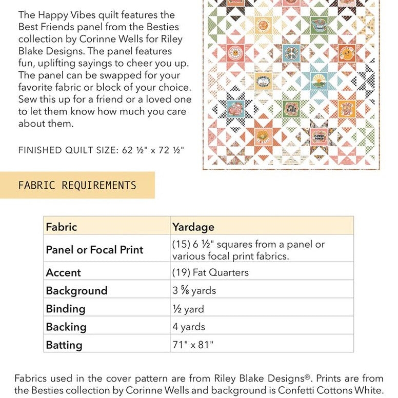 Happy Vibes - Quilt Pattern