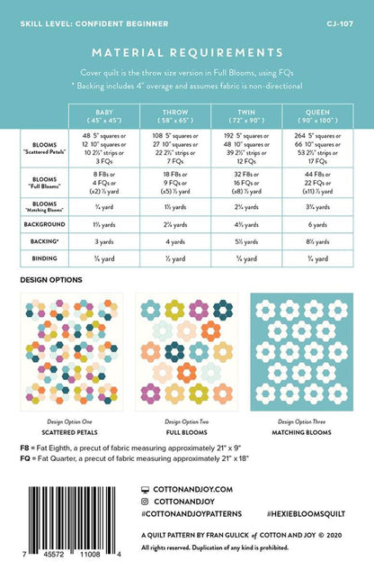 Hexi Bloom - Quilt Pattern
