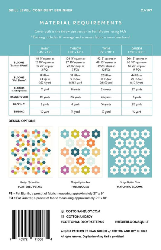 Hexi Bloom - Quilt Pattern