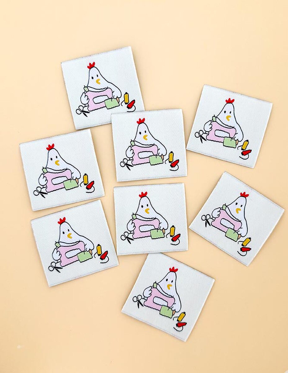 Woven Labels - Sewing Chicken