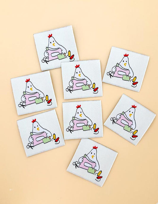 Woven Labels - Sewing Chicken