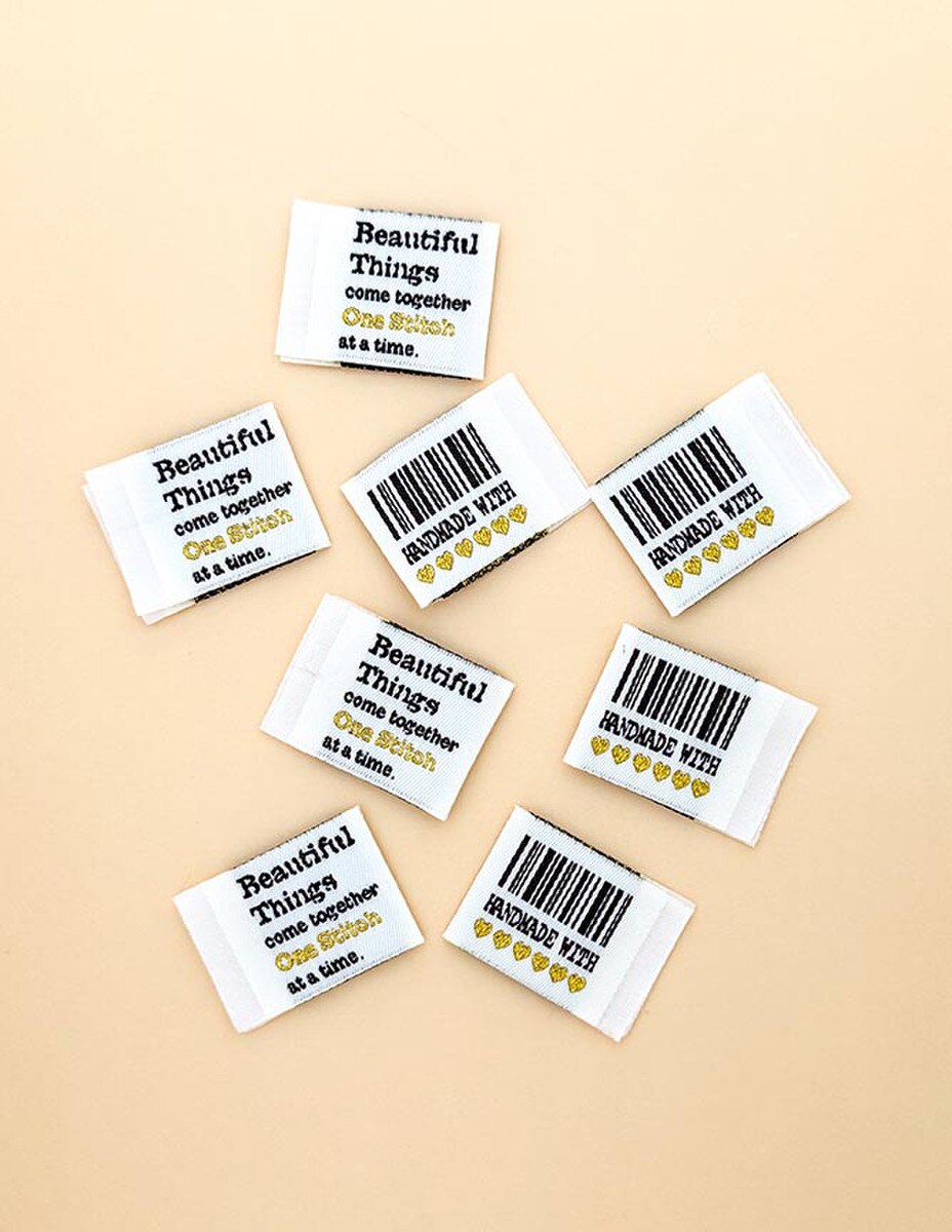 Woven Labels - Barcode Folded