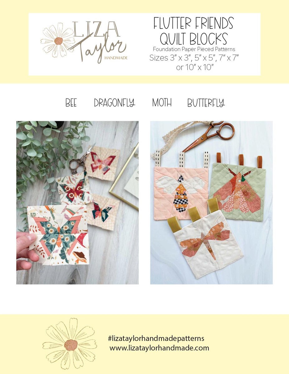 Flutter Friends Quilt Block Pattern
