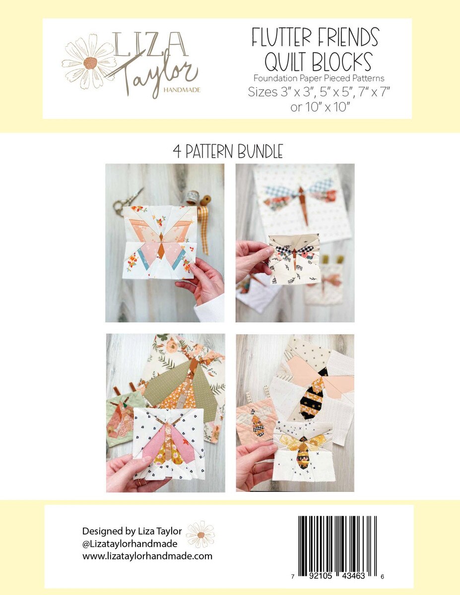 Flutter Friends Quilt Block Pattern
