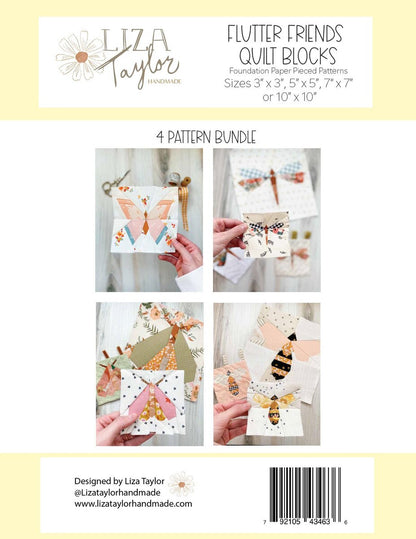 Flutter Friends Quilt Block Pattern