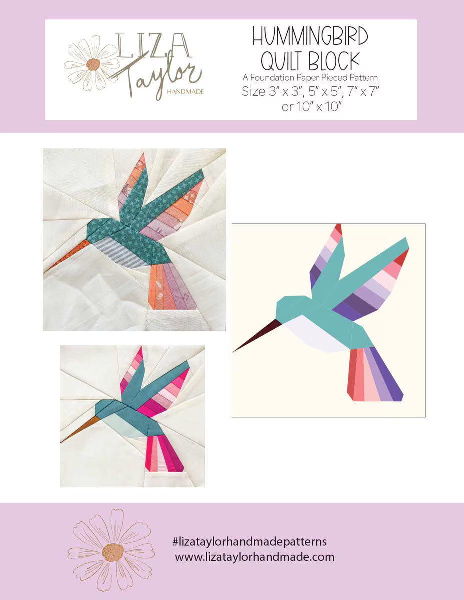 Hummingbird Quilt Block Pattern