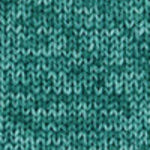 A close-up of a teal green knit fabric texture, showing the detailed knit pattern and color.