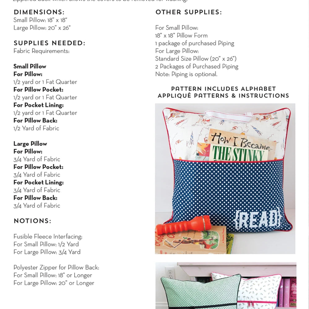Reading Pillow Pattern