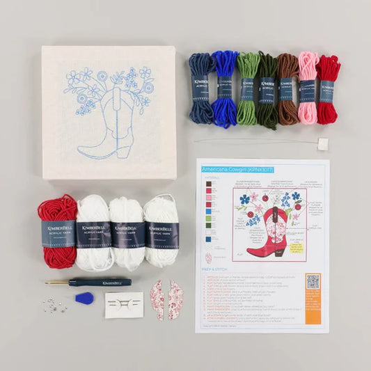 Pre-Order - Needle Punch Kit - Americana Cowgirl