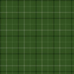 A close-up of a green plaid fabric pattern with intersecting dark and light green stripes.